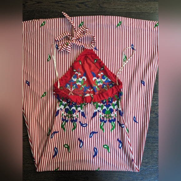 Vintage 1970s Halter Tie Maxi Dress - Picture 13 of 16